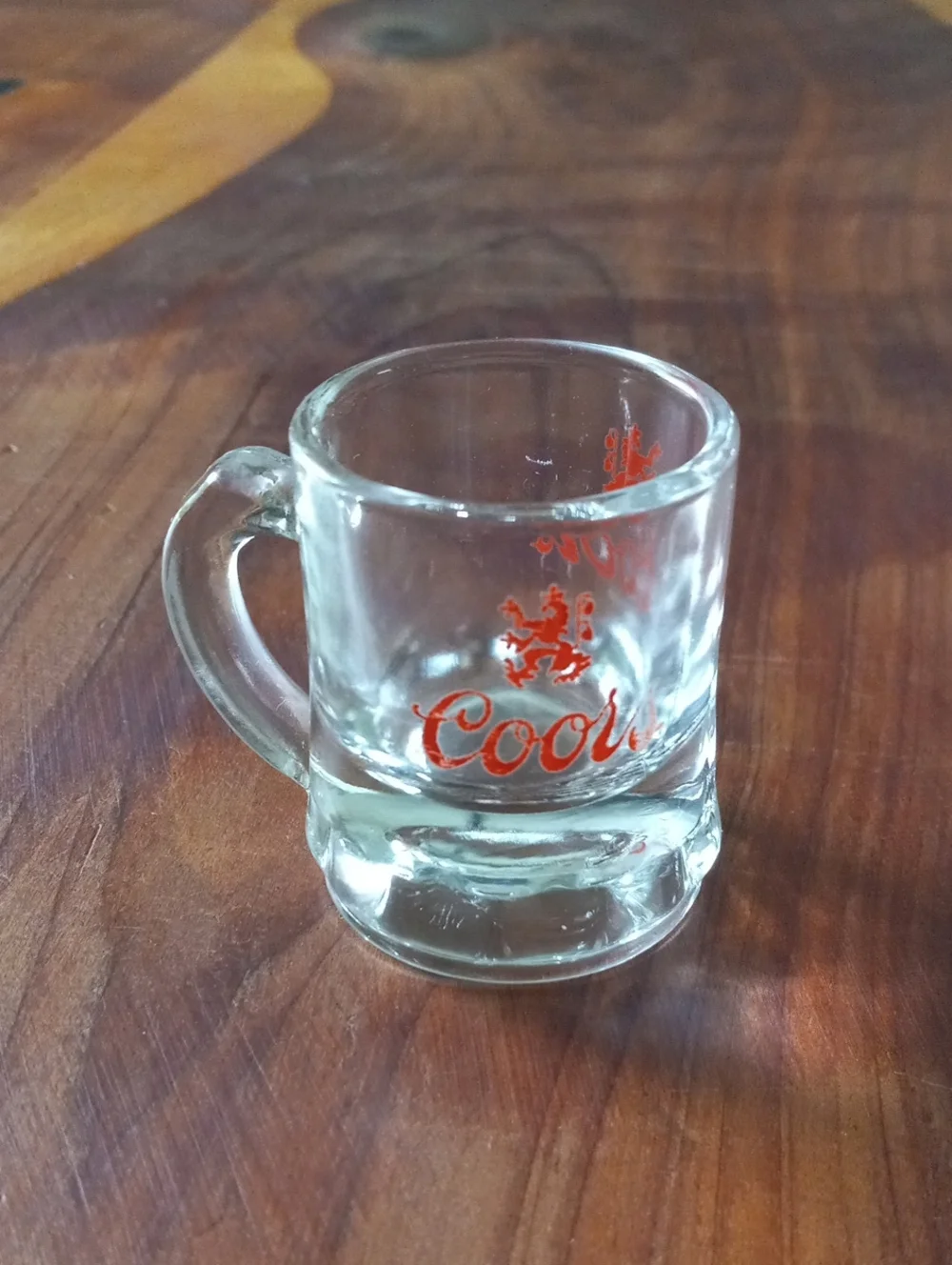 Vintage Coors Beer Mini Mug Shot Glass Federal Shield